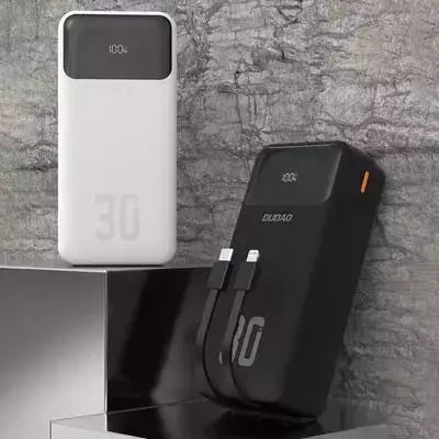 Dudao K15Max Power Bank 30000mAh 22.5W with USB-A Port and USB-C Port Power Delivery White