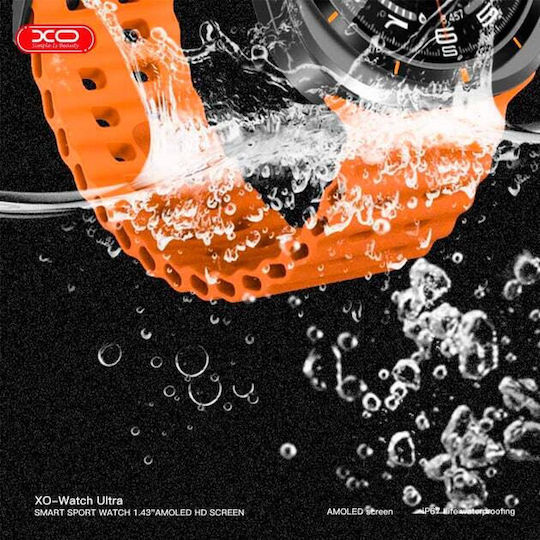 XO Watch Ultra с Пулсомер (Оранжев)