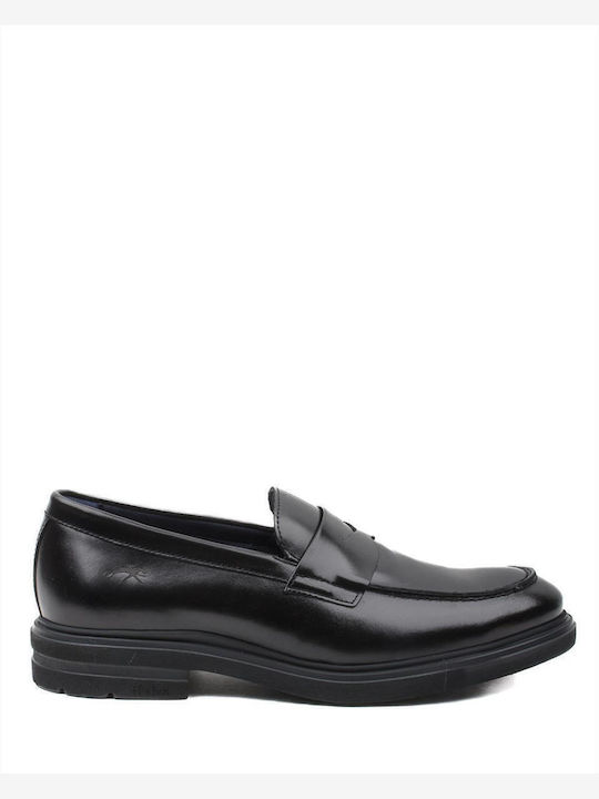 Belgas Sierra Men's Leather Loafers Black