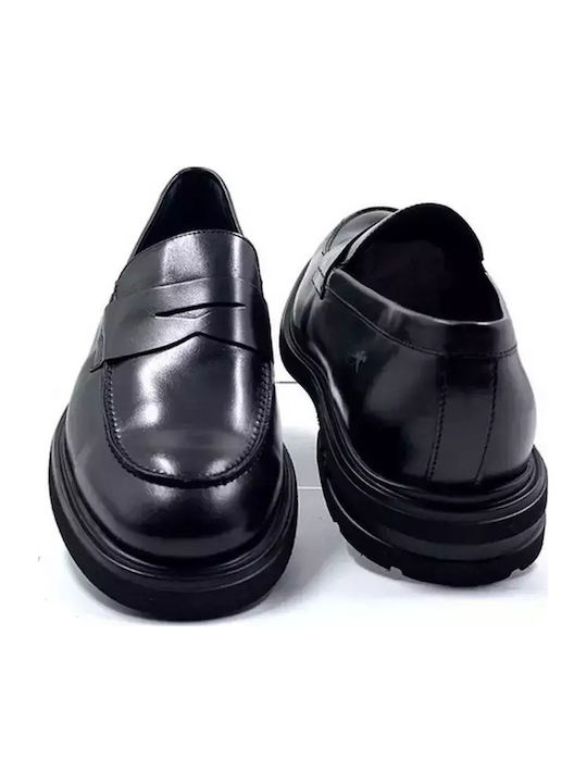 Belgas Sierra Men's Leather Loafers Black