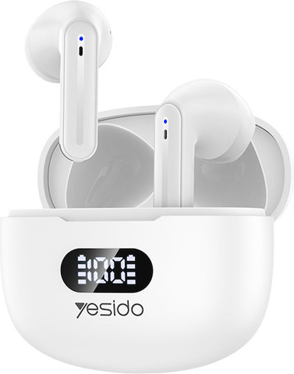 Yesido TWS19 Earbud Bluetooth Handsfree Ακουστικά με Θήκη Φόρτισης Μαύρα