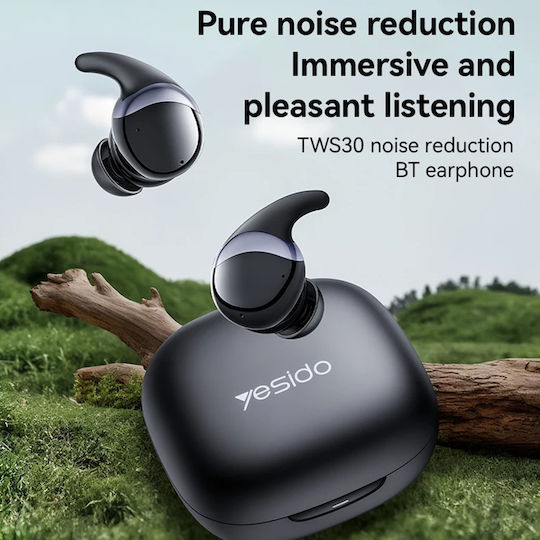 Yesido TWS30 In-Ear Bluetooth-Freisprecheinrichtung Kopfhörer mit Schweißresistenz und Ladeetui Schwarz