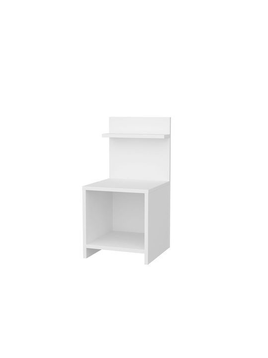 Κομοδίνο Ulman Ξύλινο Λευκό 35x37x72cm