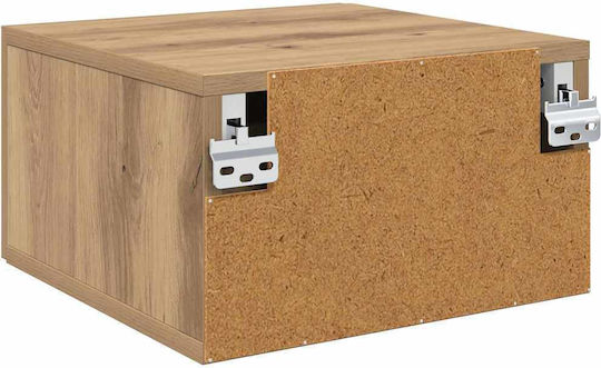 vidaXL Bedside Tables Wooden with Metal Legs Processed Wood 2 Pieces 35x35x20cm