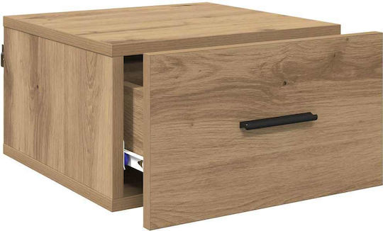 vidaXL Bedside Tables Wooden with Metal Legs Processed Wood 2 Pieces 35x35x20cm