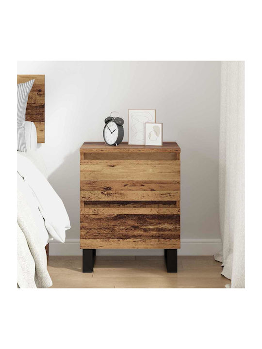 Wooden Bedside Table Processed Wood 40x35x50cm