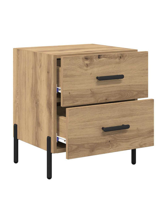 Vidaxl Κομοδίνο Artisan Δρυς 40x35x47.5cm Επεξεργασμένο Ξύλο 1 Τεμ