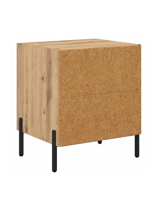 Vidaxl Κομοδίνο Artisan Δρυς 40x35x47.5cm Επεξεργασμένο Ξύλο 1 Τεμ