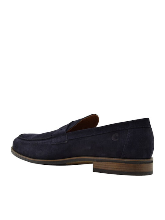 Δερμάτινα Ανδρικά Loafers σε Μπλε Χρώμα