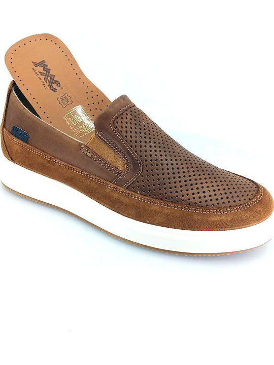 Δερμάτινα Ανδρικά Loafers σε Καφέ Χρώμα