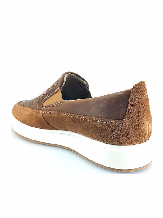 Δερμάτινα Ανδρικά Loafers σε Καφέ Χρώμα