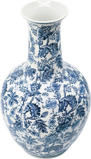 Artekko Βάζο Δαπέδου Πορσελάνης Melania Λευκό Φ5xΥ60.5cm