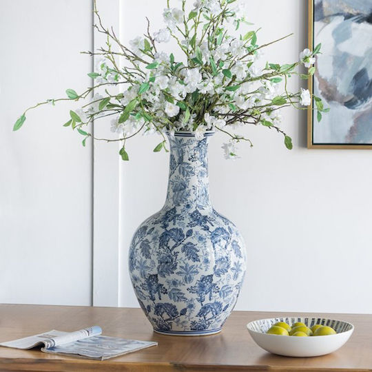 Artekko Decorative Vase Melania White 5x35.5x60.5cm