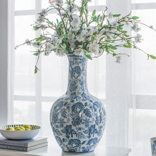 Artekko Decorative Vase Melania White 5x35.5x60.5cm