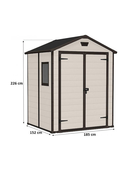 Kunststoff Gartenhäuser M1.85xΠ1.52xHöhe2.26m