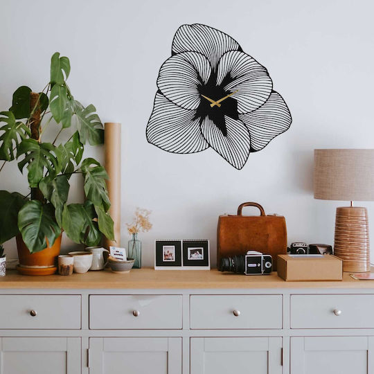 Wallity Ceas de Perete Negru Ø70cm