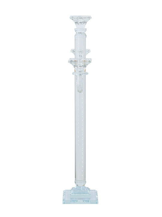 Artekko Κηροπήγιο Γυάλινο σε Διάφανο Χρώμα 38.5x62x12εκ.