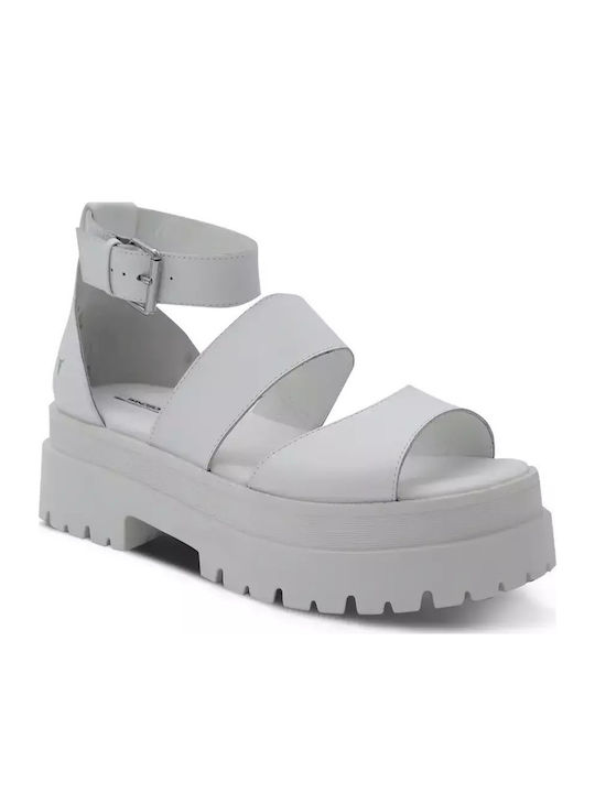Windsor Smith Thrilled Leather Sandals White