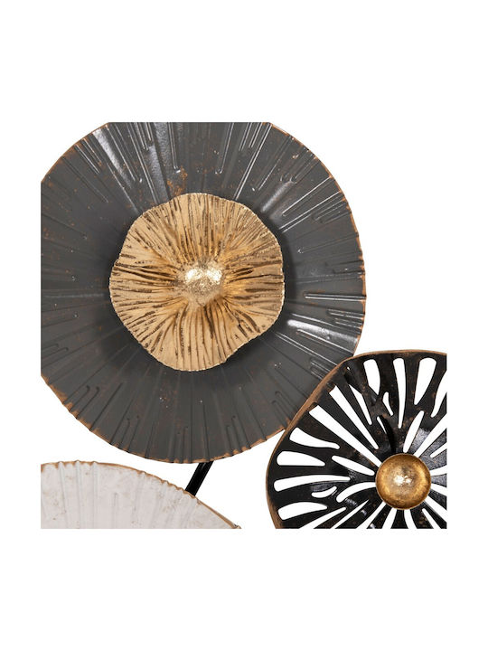 HomeMarkt From Metallic Gray Ecru Gold 88x7x51cm