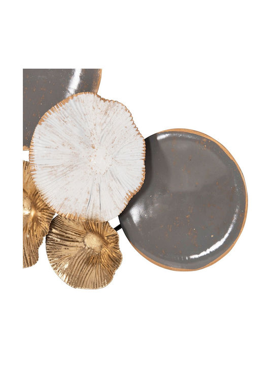 HomeMarkt From Grey Metallic Gold 66x6x38cm