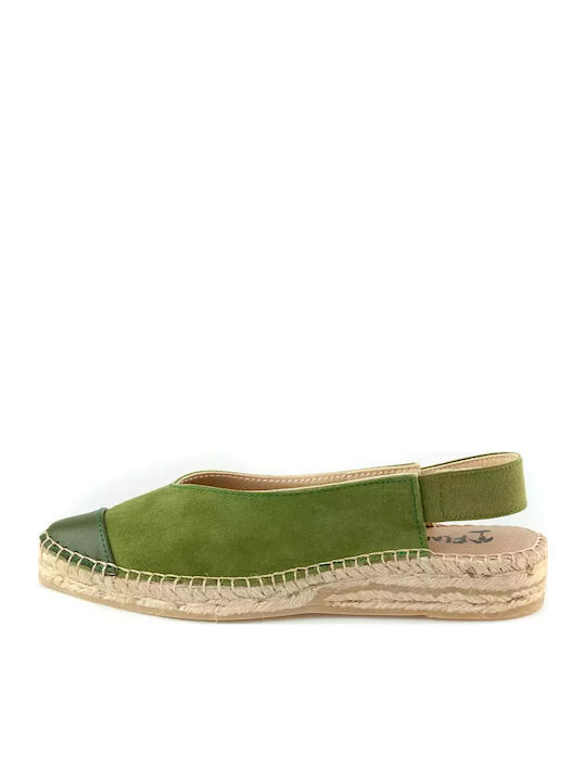 Women's Suede Espadrilles Green