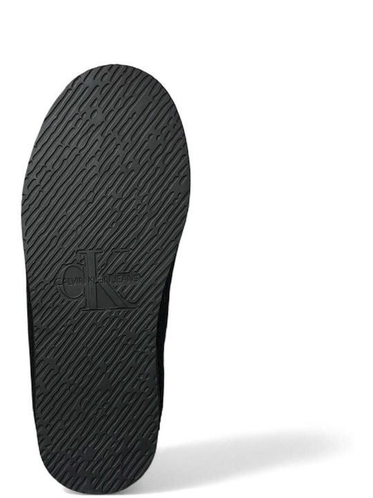 Calvin Klein Femei Sabot cu blană Negre