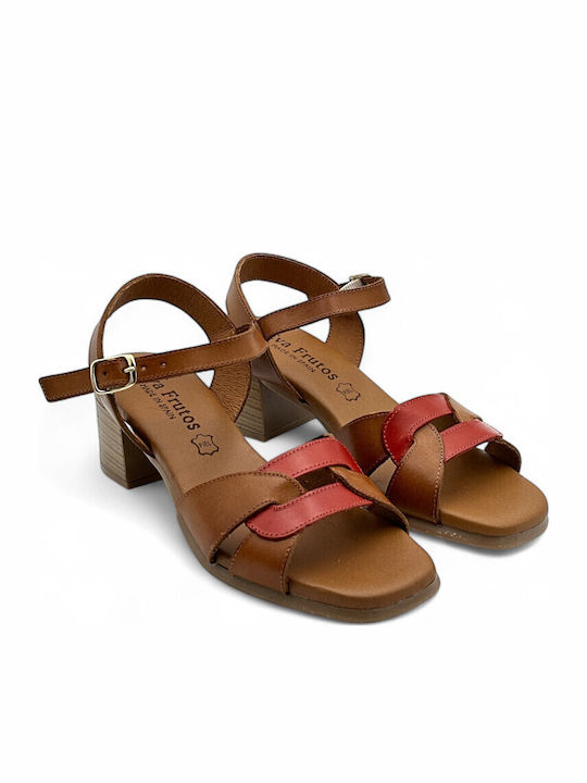 Leder Sandalen Tabac Braun