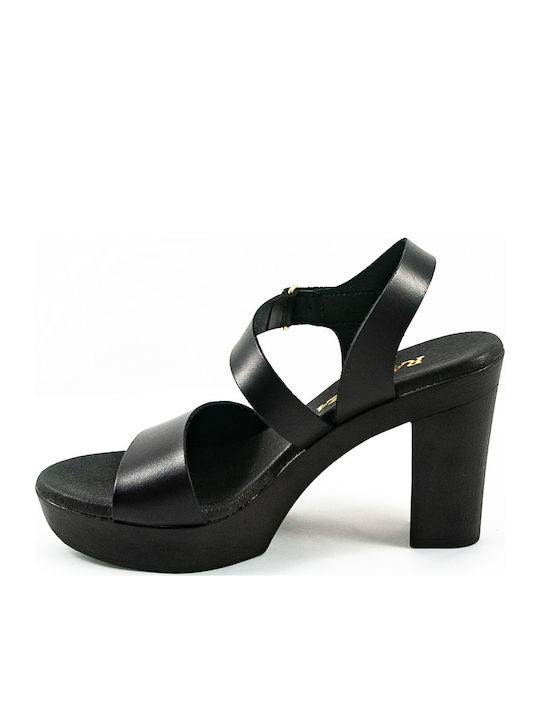 Leder Sandalen Anatomisch Schwarz