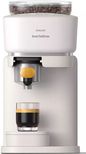 Philips Baristina Automatic Espresso Coffee Machine 1500W Pressure 16bar with Grinder White BAR300/03