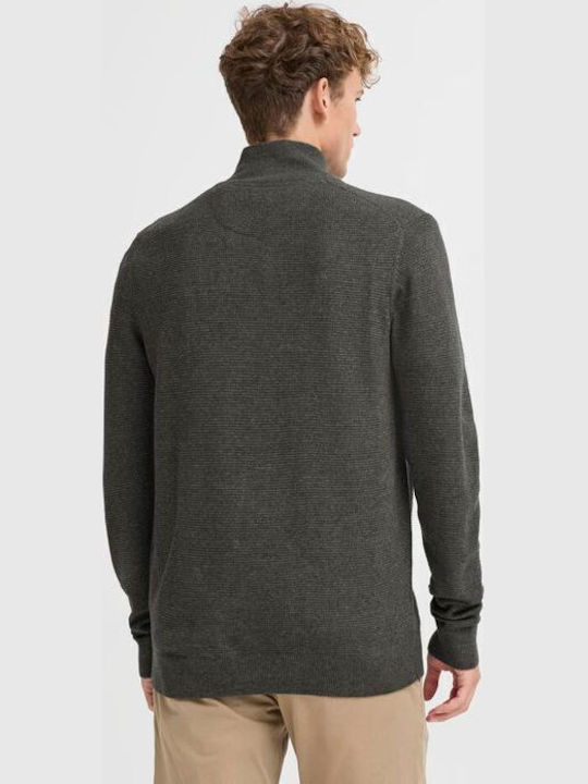 Men's Knitted Cardigan Charcoal Mix