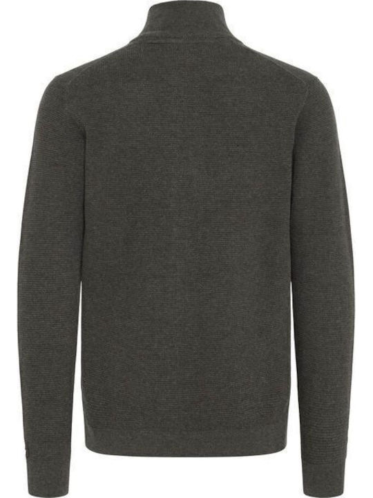 Men's Knitted Cardigan Charcoal Mix