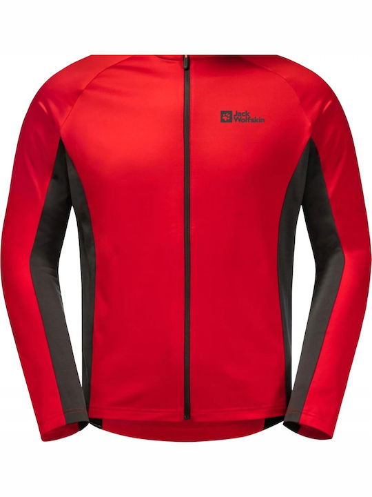 Men's Fleece Cardigan Red