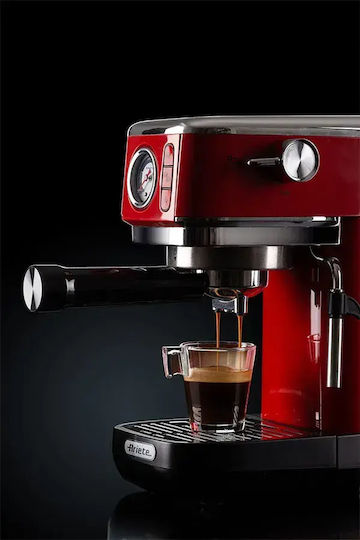 Ariete Perfetto Slim Espresso Coffee Machine 1300W Pressure 15bar Red 1381/33