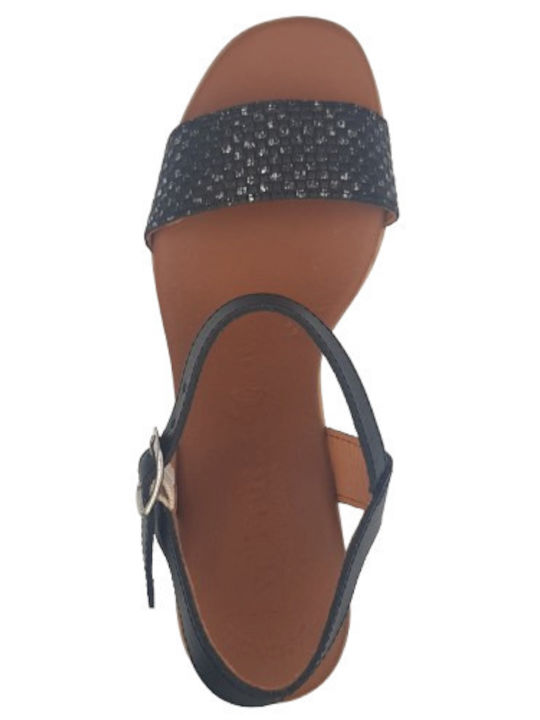 Leder Sandalen Schwarz