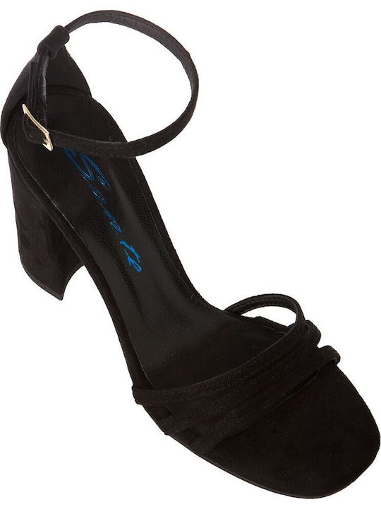 Suede Sandals Black
