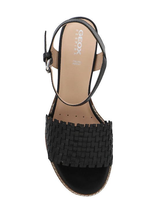 Sozy Sandale dama cu Gros Toc Mediu in Culorea Negru