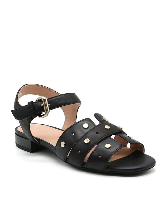D Wistrey S C Leather Sandals Black