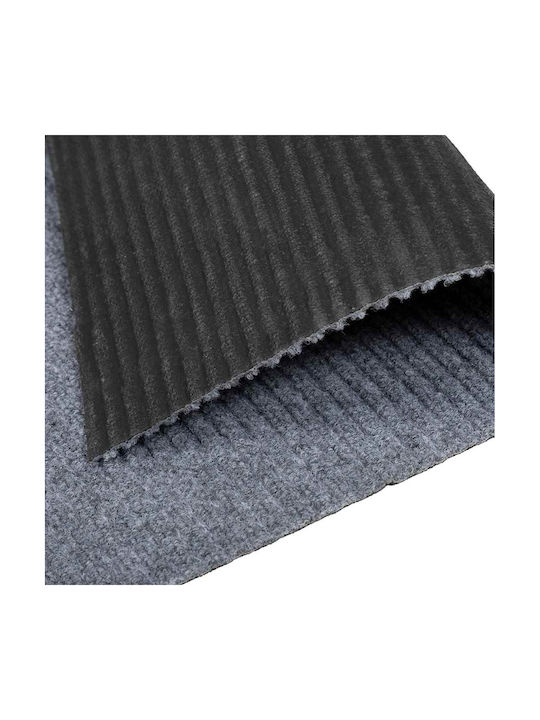 vidaXL Non-slip Rectangular Leather Gray Rug 100x300cm