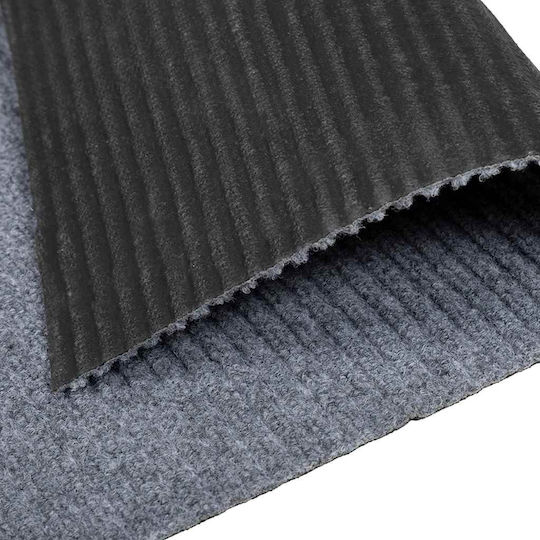vidaXL Covor Antiderapant Rectangular Din Piele Gri 100x300cm