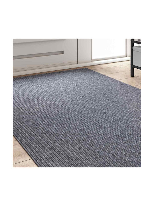vidaXL Non-slip Rectangular Leather Gray Rug 100x300cm