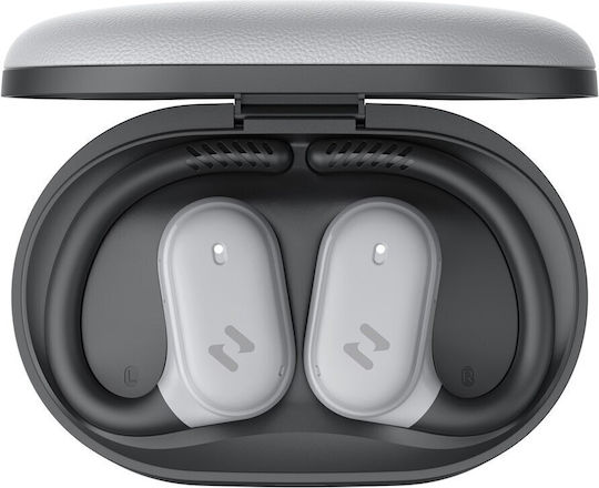 Havit OWS915 Open Ear Bluetooth Handsfree Ακουστικά με Αντοχή στον Ιδρώτα και Θήκη Φόρτισης Γκρι