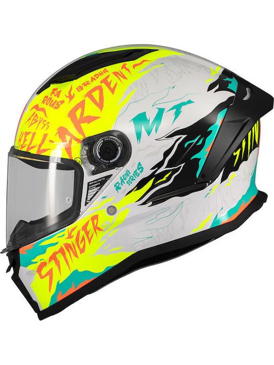 MT Stinger 2 Ardent A3 Gloss Motorcycle Helmet Full Face ECE 22.06 1450g