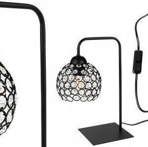 Light Home Dekorative Lampe Crystal Ball mit Fassung für E27 Lampe Schwarz