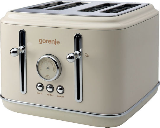 Gorenje T2300clin Toaster 4 Slots 1150W Beige