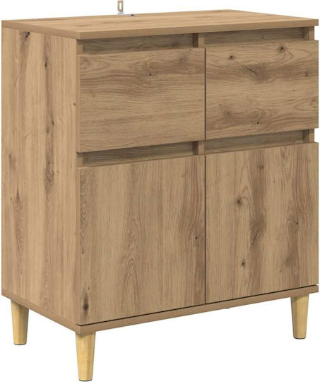Sideboard Wooden with Drawers Oak 60x35x70cm
