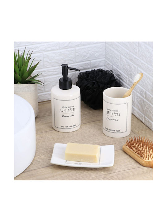 Atmosphera Organizator auto Ceramică Albă