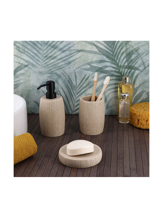 Tavă De Săpun Polyresin Leaf Maro Deschis