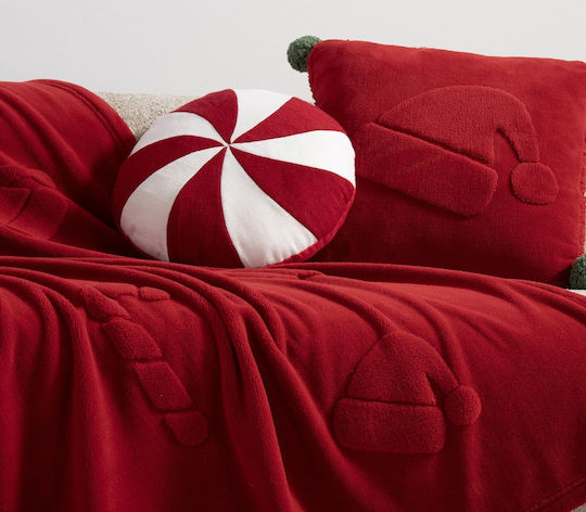 Nef-Nef Homeware Christmas Decorative Pillow Candy Whitered Candy White 35x35cm