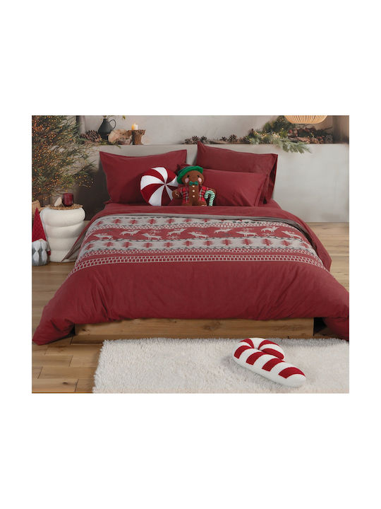 Nef-Nef Homeware Christmas Decorative Pillow Candy Whitered Candy White 35x35cm