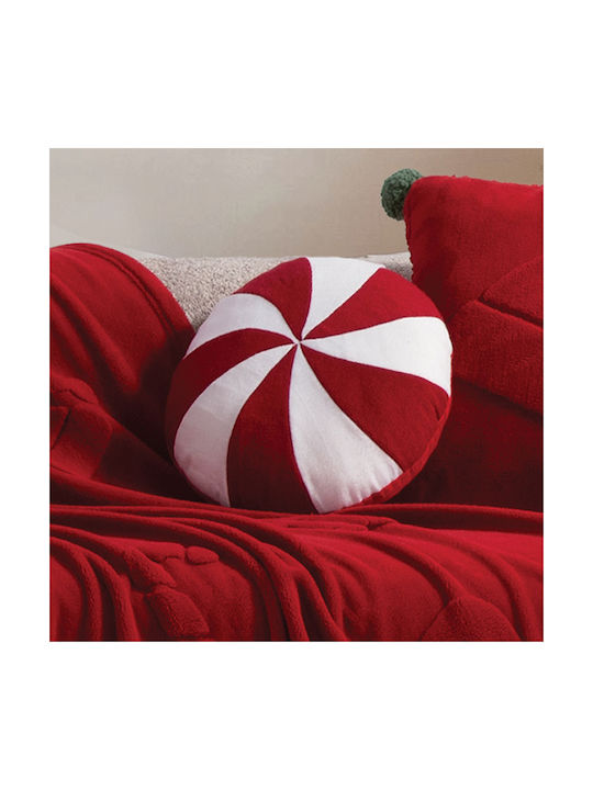 Nef-Nef Homeware Christmas Decorative Pillow Candy Whitered Candy White 35x35cm